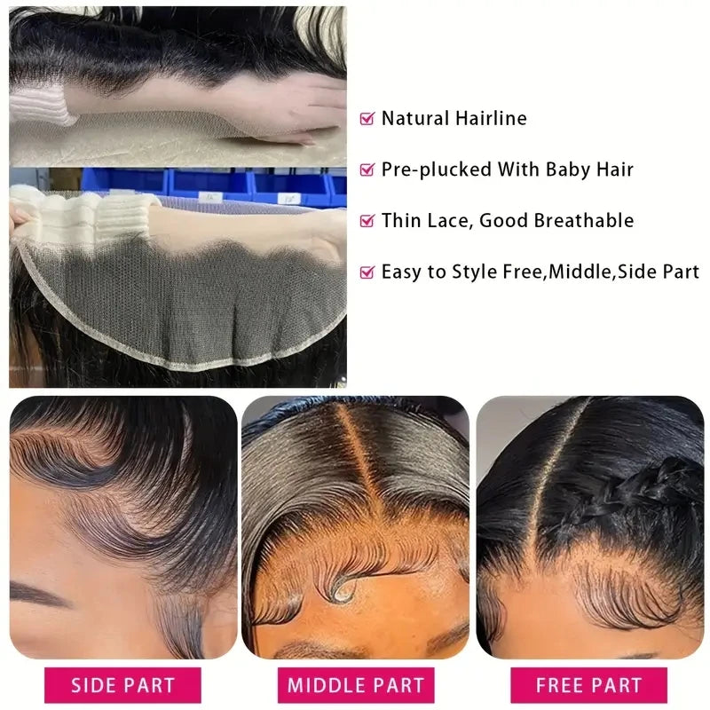 Straight Lace Closure Human Hair Transparent