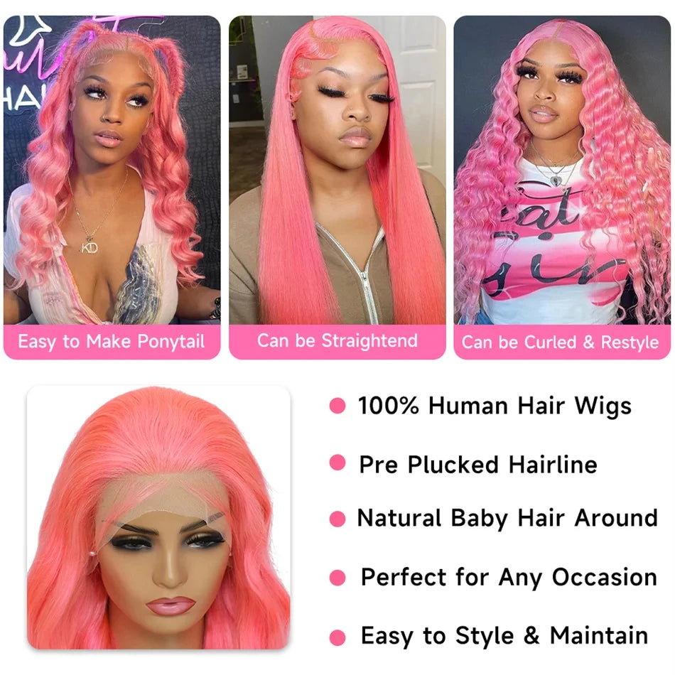 Bumble Bee Pink Wig