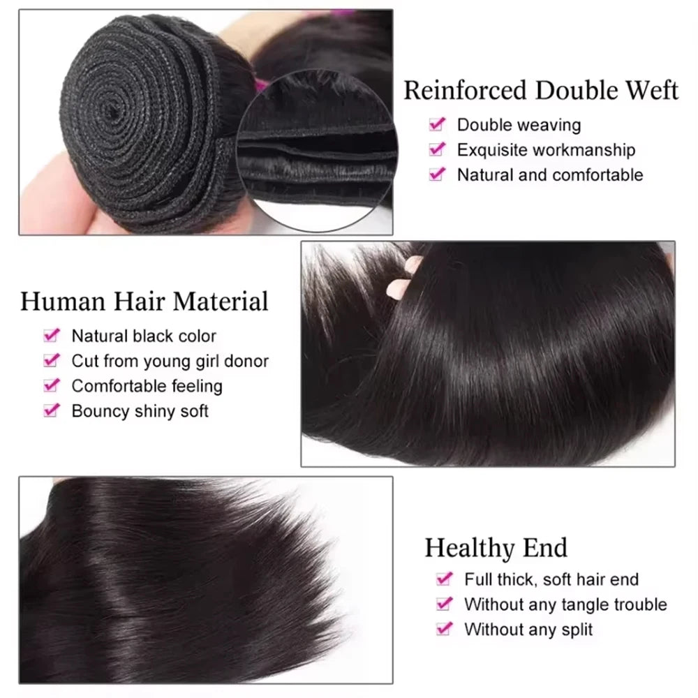 Straight Bundles Human Hair Brazilian